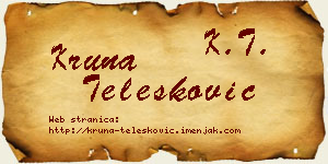 Kruna Telesković vizit kartica